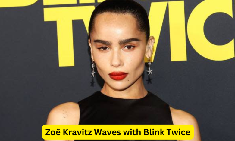 Zoë Kravitz Waves with Blink Twice