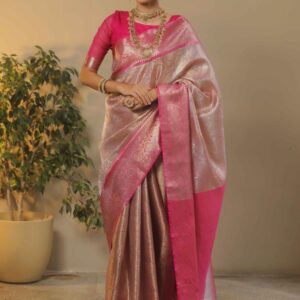 Premium Quality Banarasi Tissue Tanchui Silk Saree